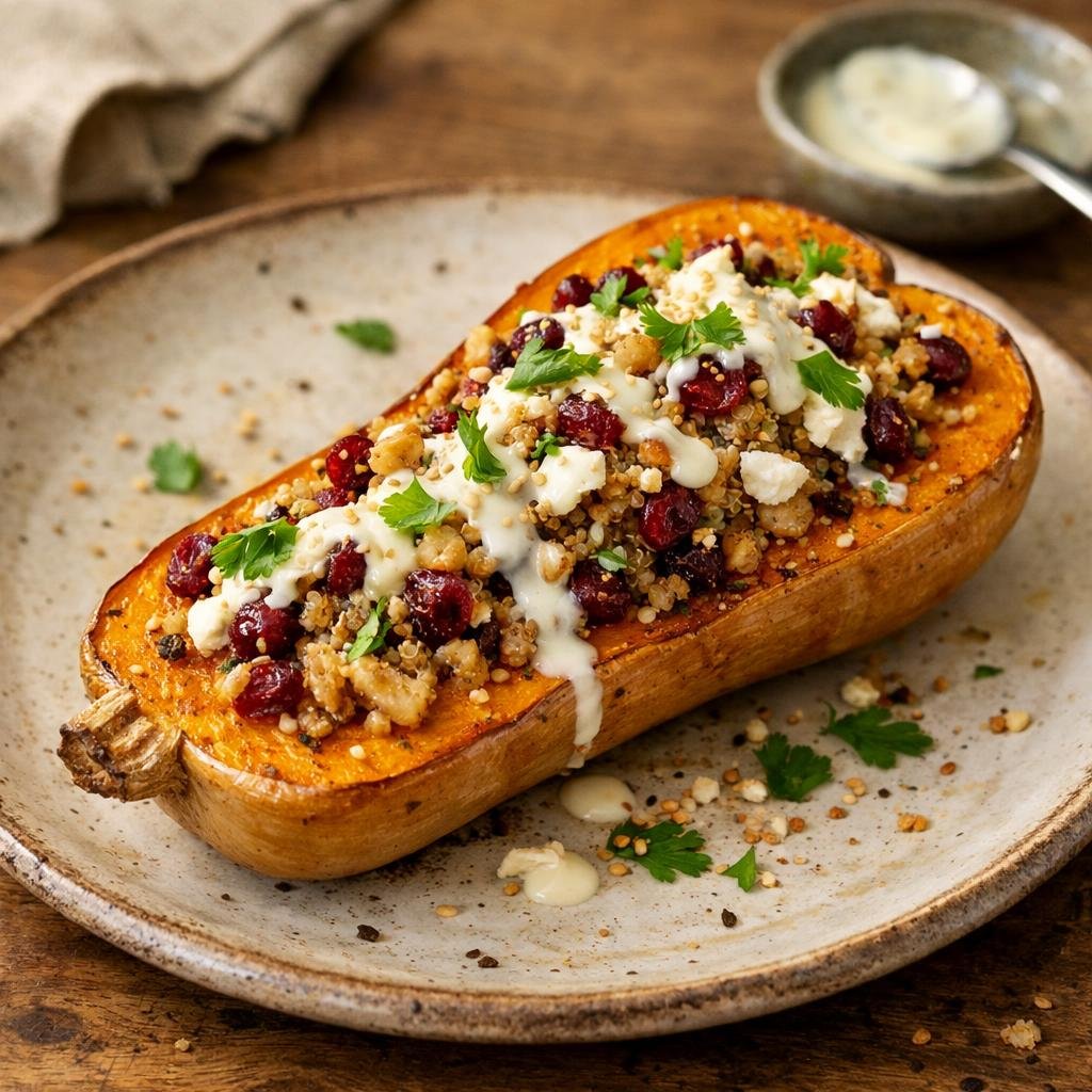 Butternut farcie quinoa