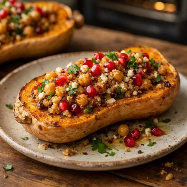 Butternut farcie quinoa