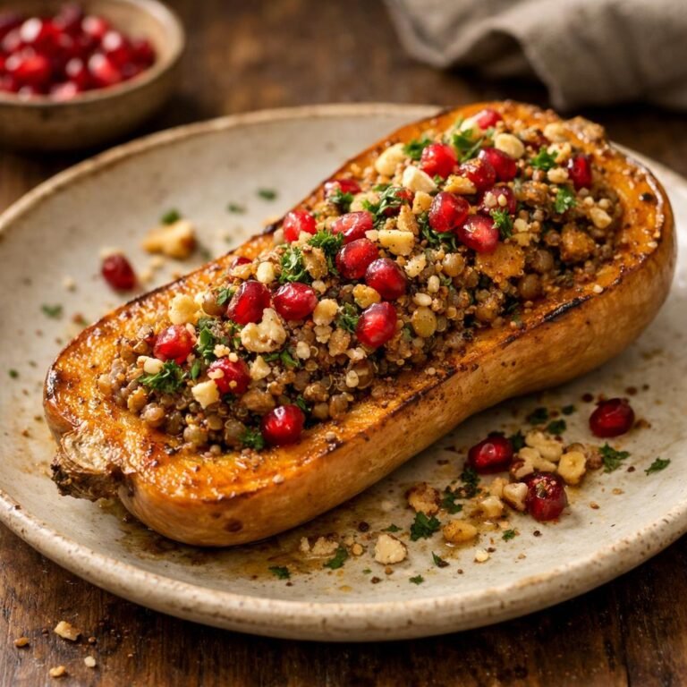 Butternut farcie quinoa