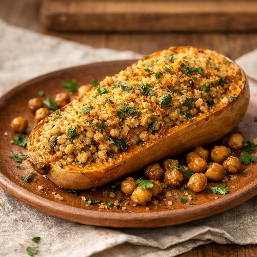 Butternut farcie quinoa