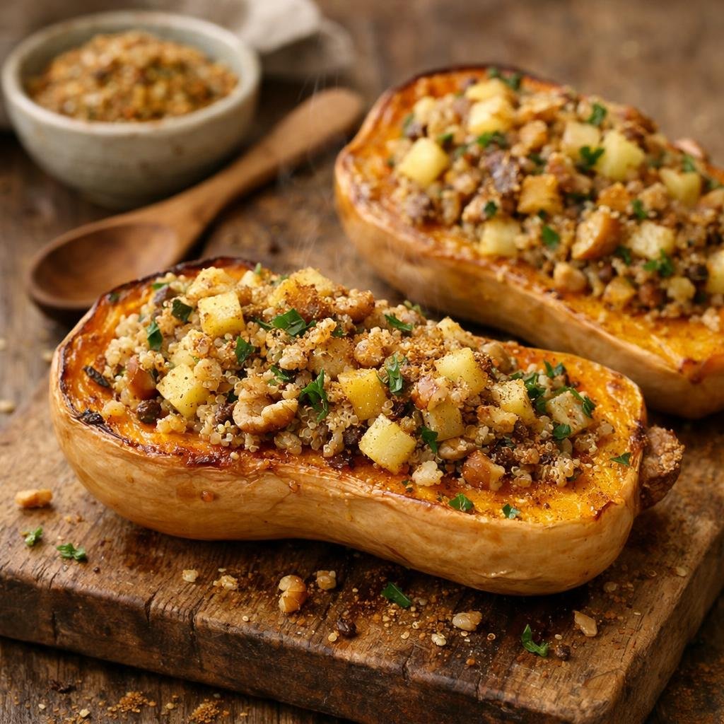 butternut farcie quinoa