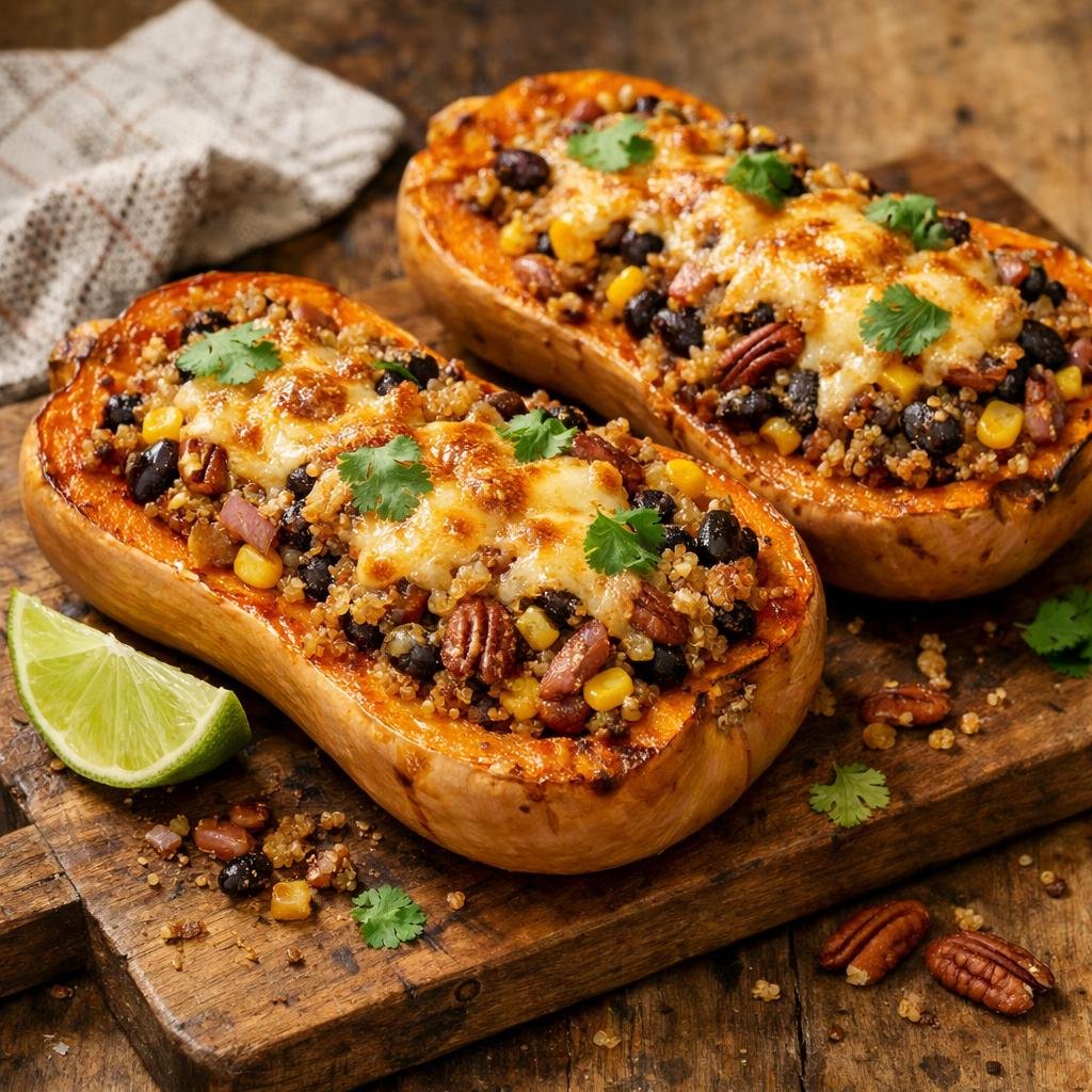 Butternut farcie Tex Mex