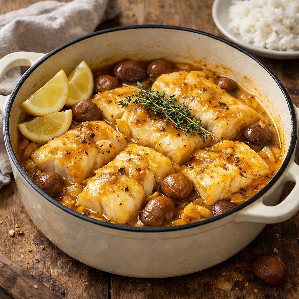 Cabillaud en cocotte Yassa