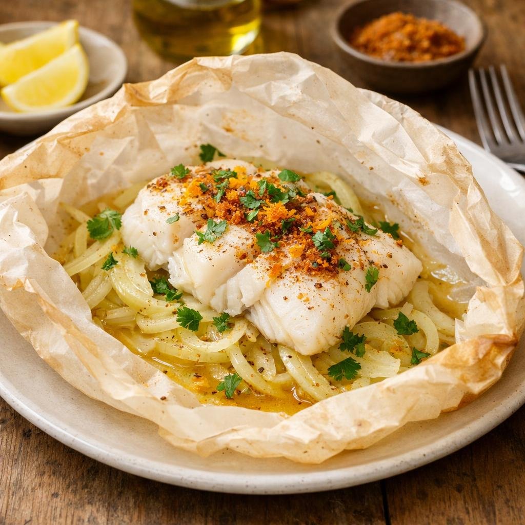 Cabillaud en papillote