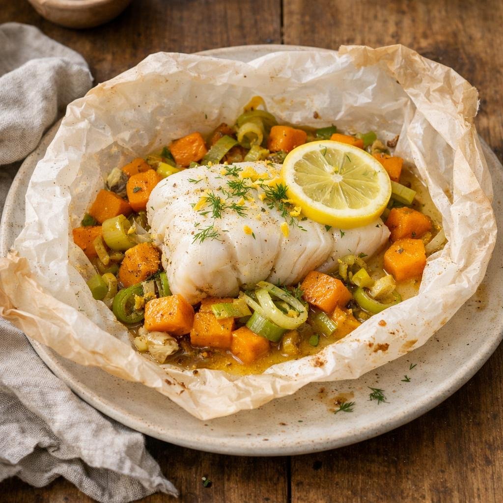 Cabillaud en papillote