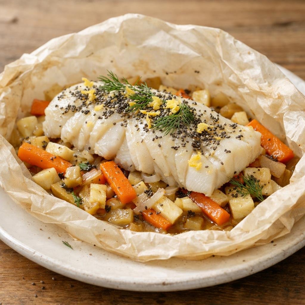cabillaud en papillote