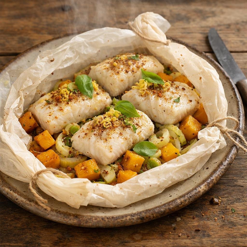 Cabillaud en papillote