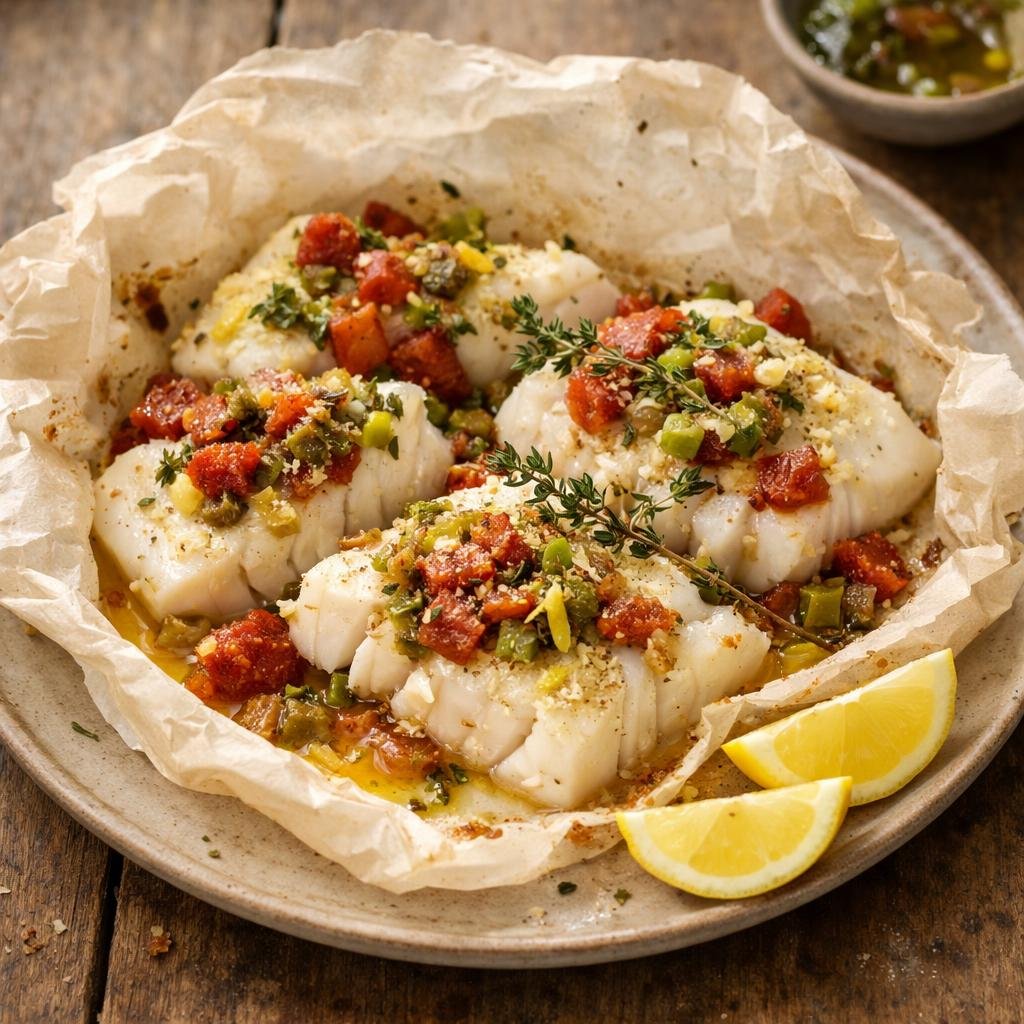 Cabillaud en papillote