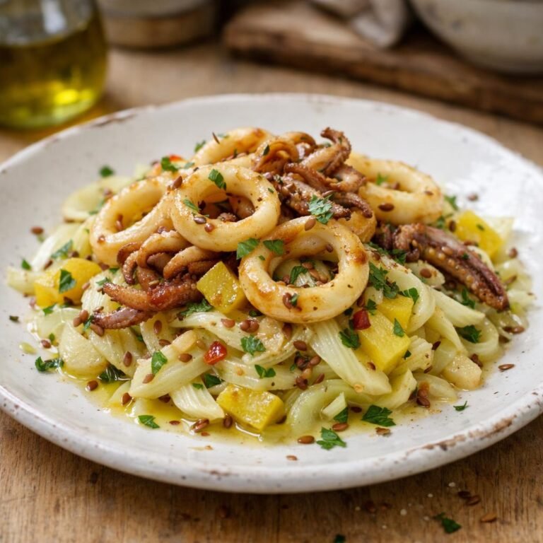 calamars sautés fenouil
