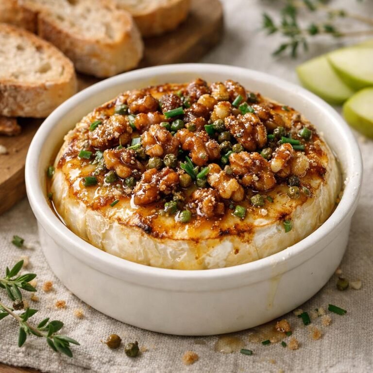 Camembert rôti poivre vert