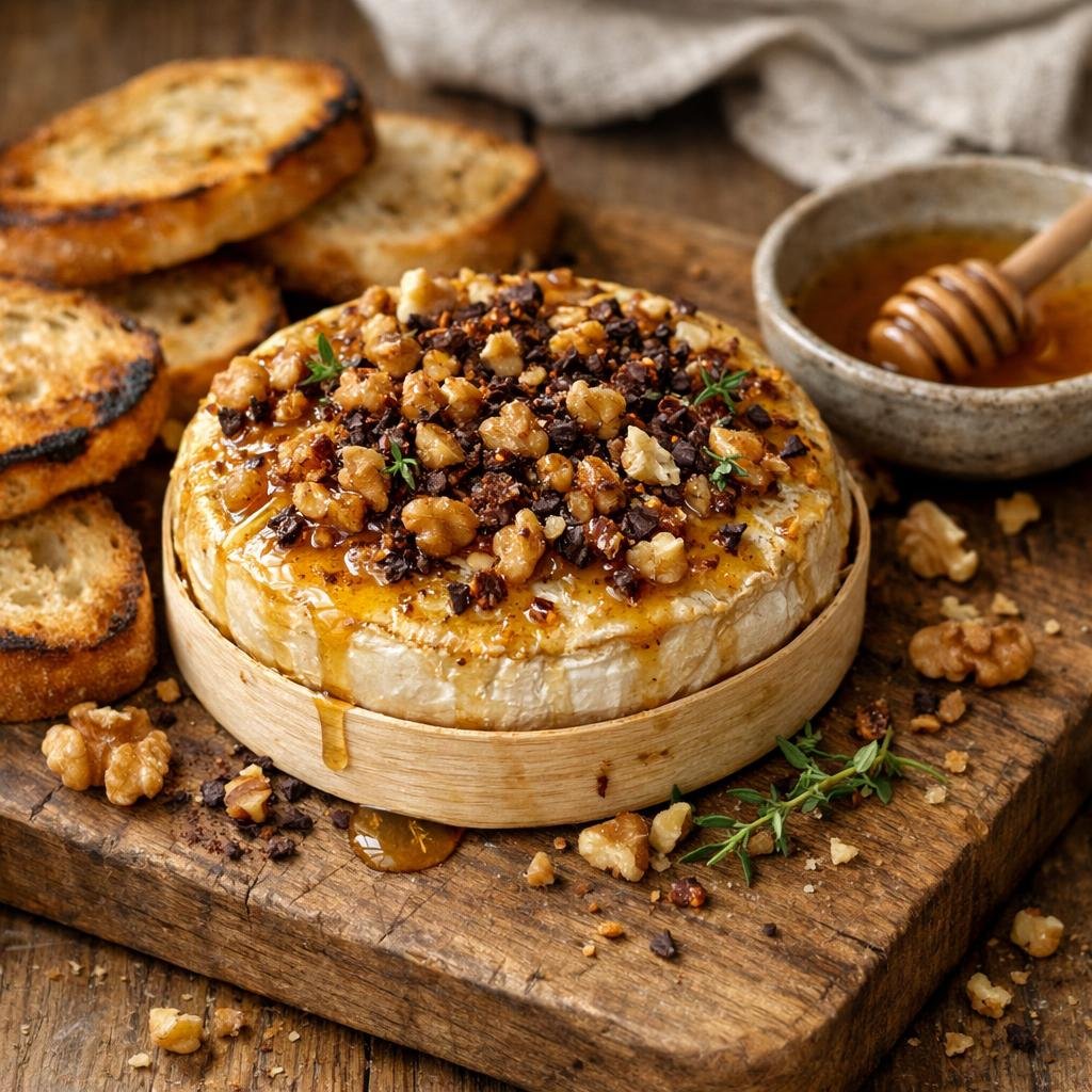Camembert rôti au miel