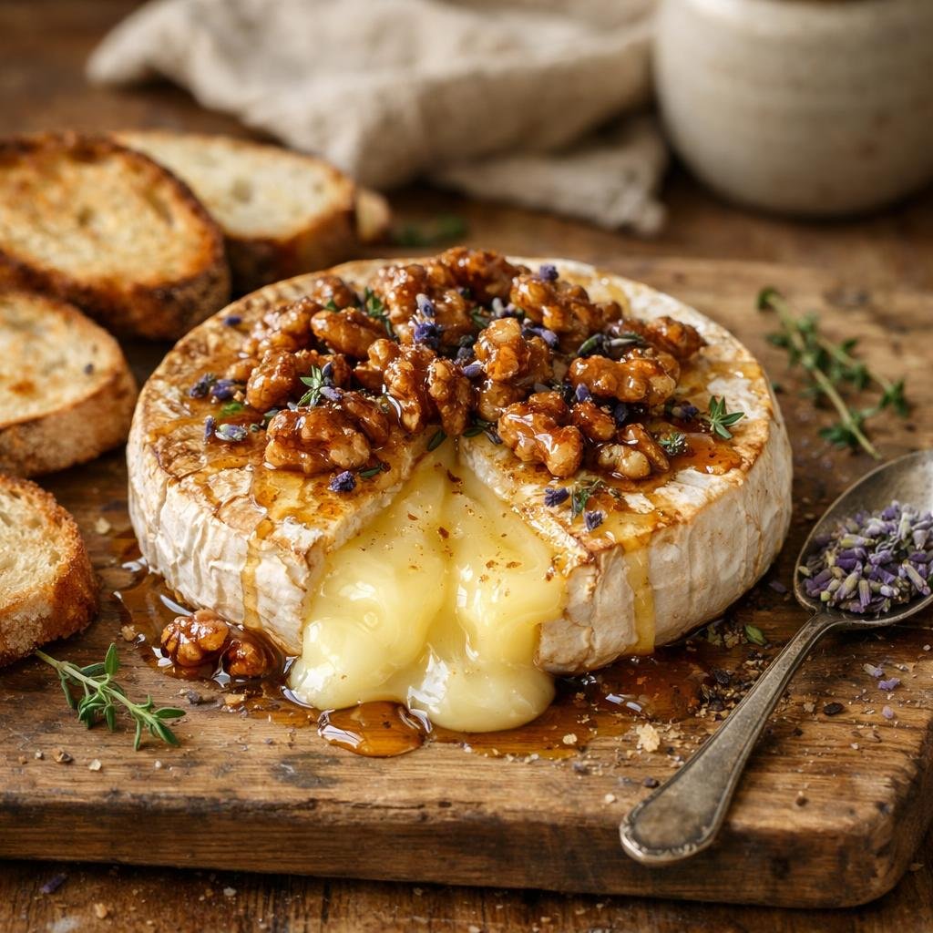 camembert rôti lavande