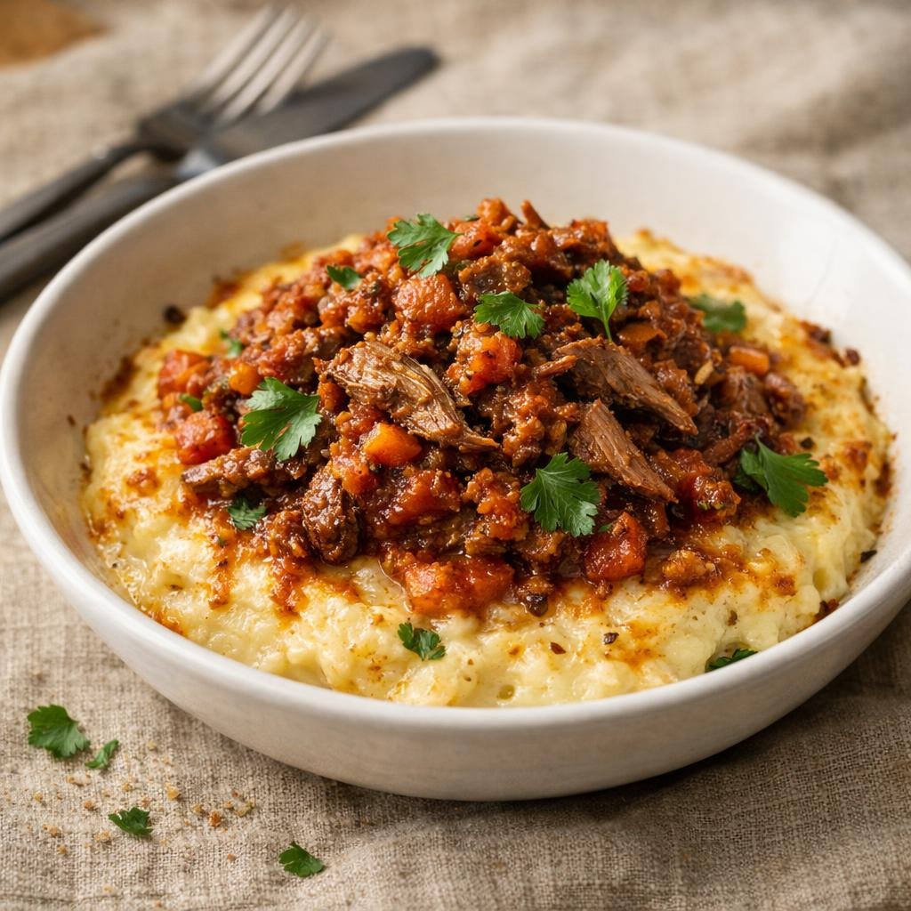 Canard confit bolognaise