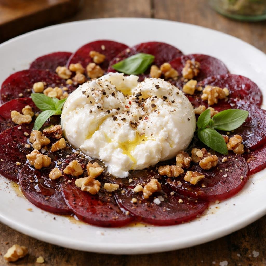 Carpaccio betterave burrata