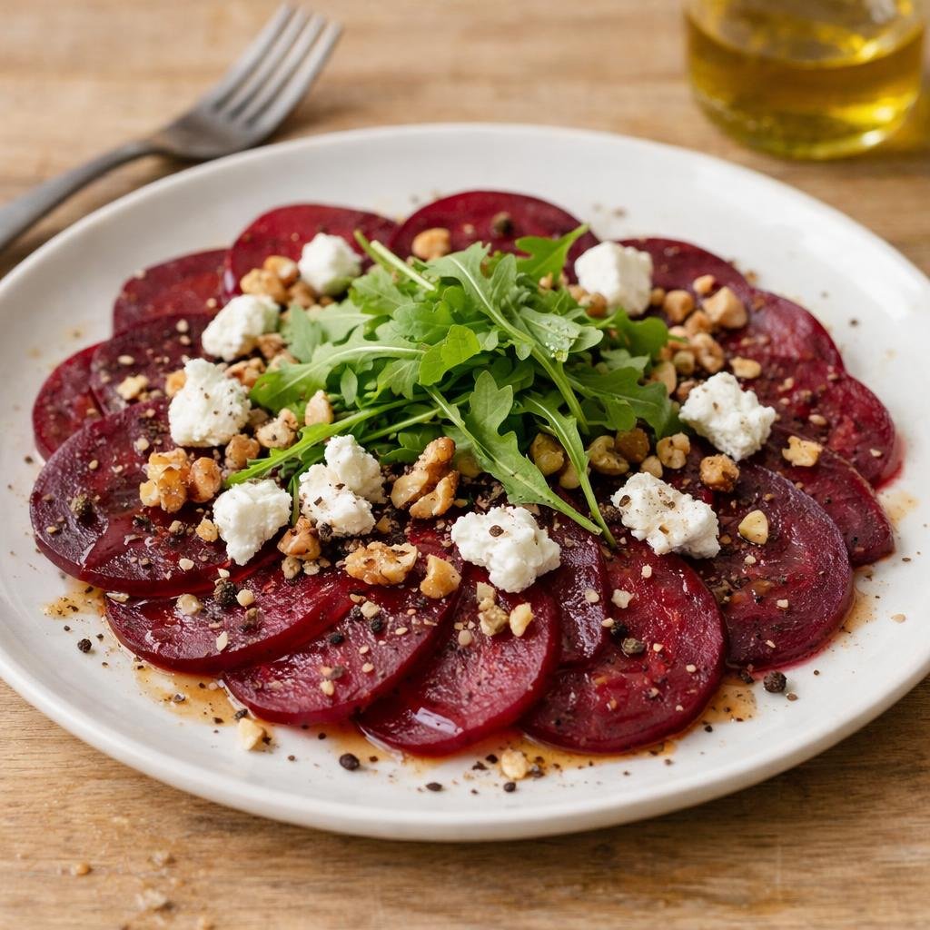 Carpaccio betterave chèvre