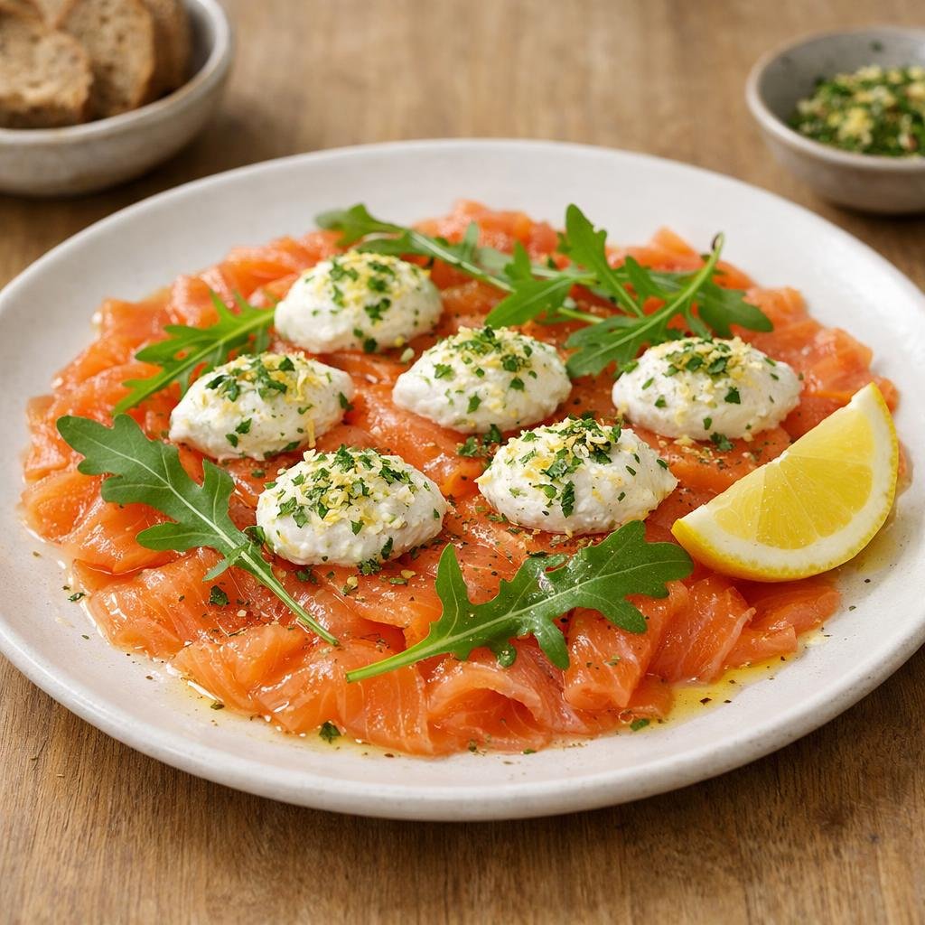 Carpaccio saumon fumé