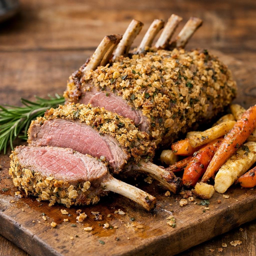 Carré d'agneau croûte d'avoine