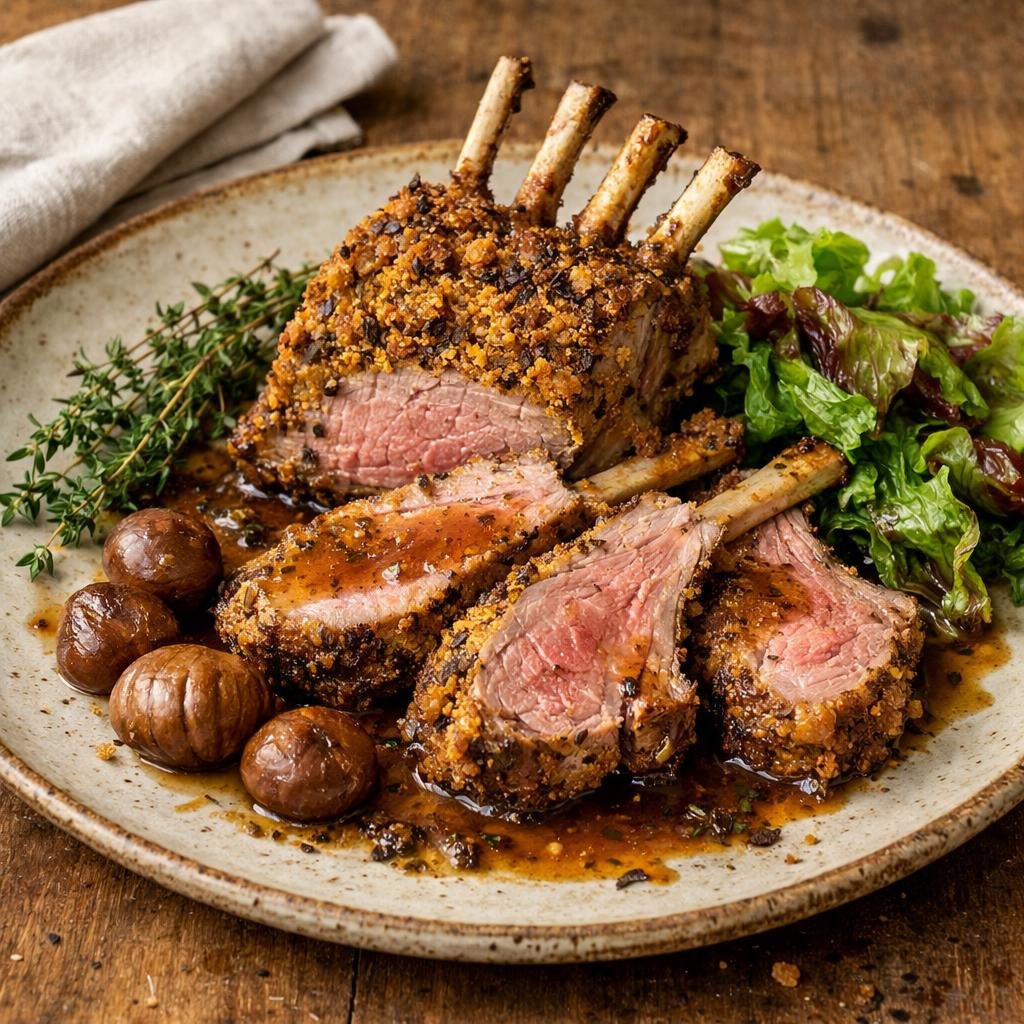 Carré d'agneau en croûte