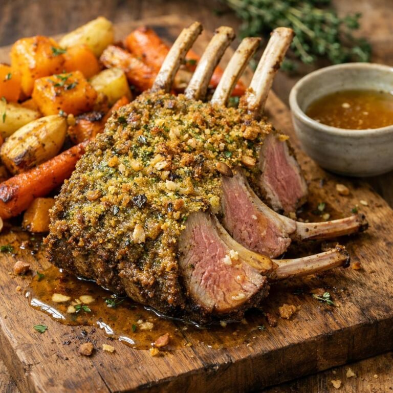 carré d'agneau matcha