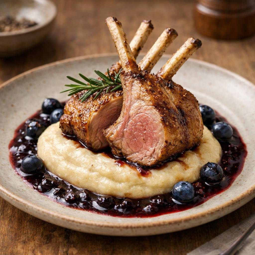 Carré d'agneau rôti