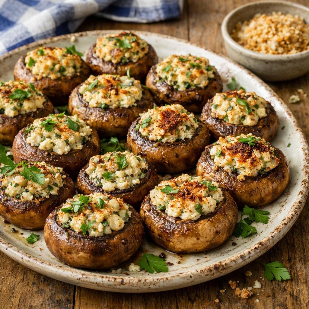 champignons farcis chipotle