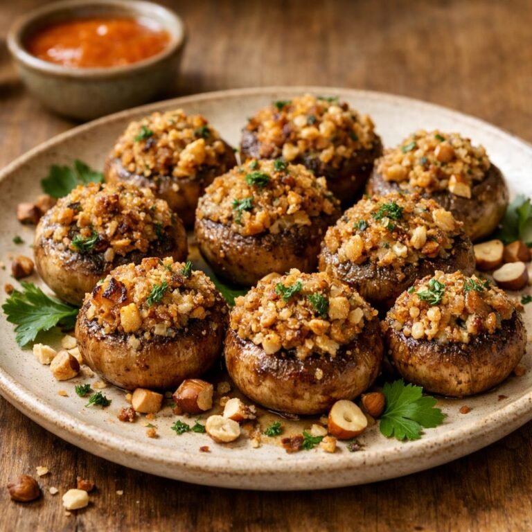 Champignons farcis croustillants