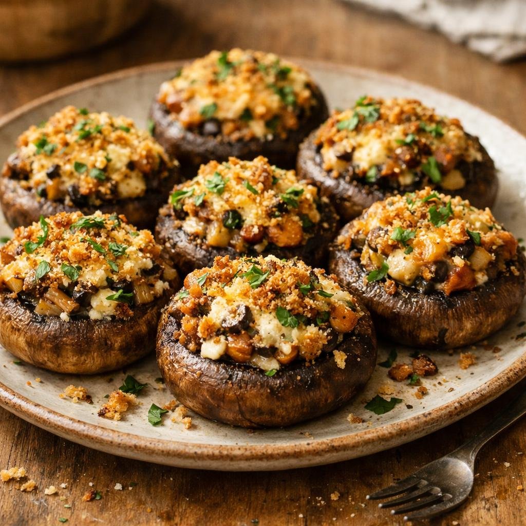 Champignons farcis forestiers