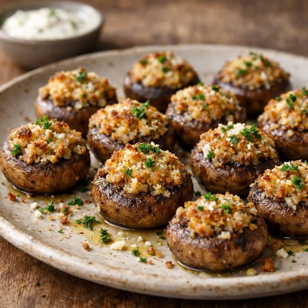 champignons farcis gratinés