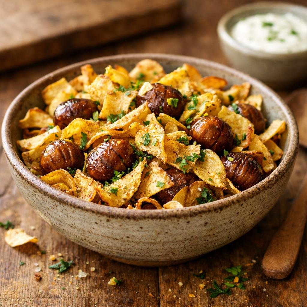 chips de panais et châtaignes