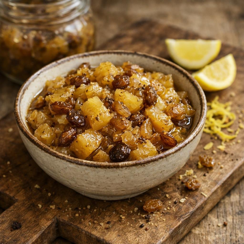 Chutney coing-raisin épicé