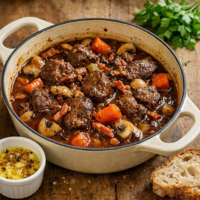 Civet de bœuf à l'ail fumé