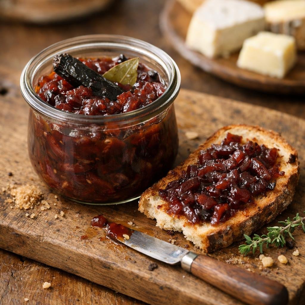 Confit d'oignons au Pasilla