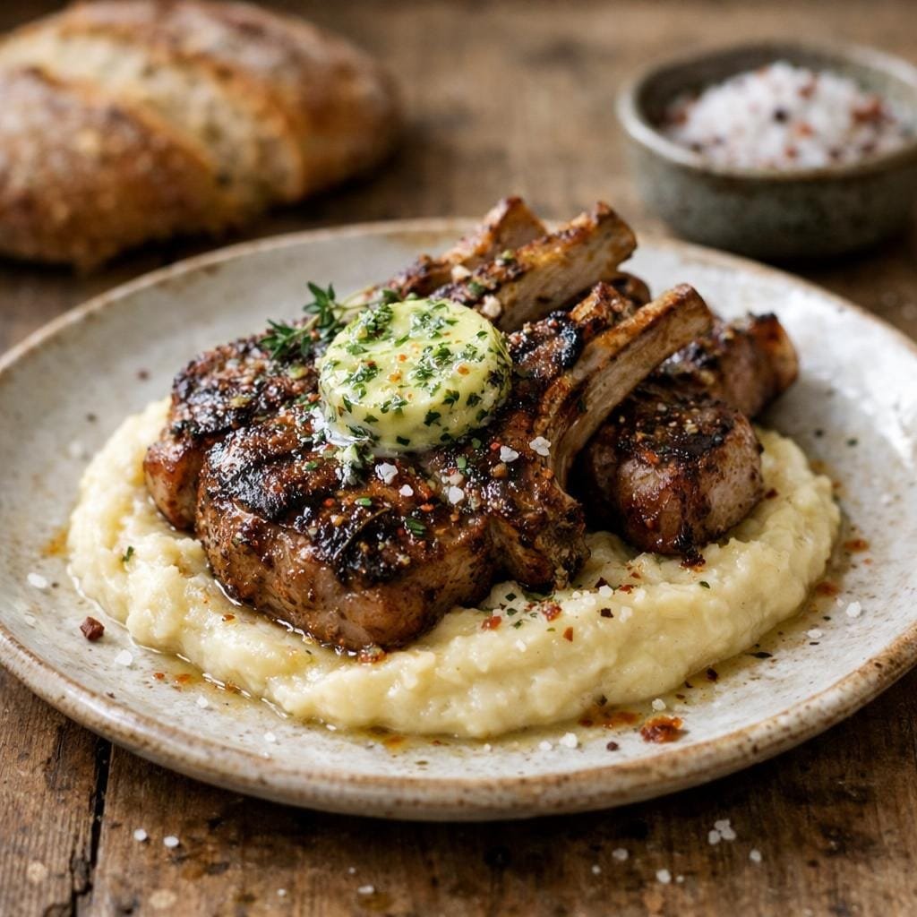 Côte d'agneau grillée