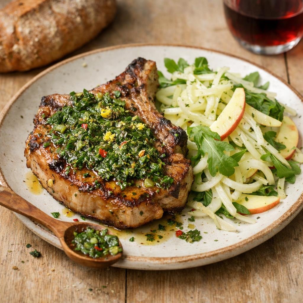 Côte de porc chimichurri