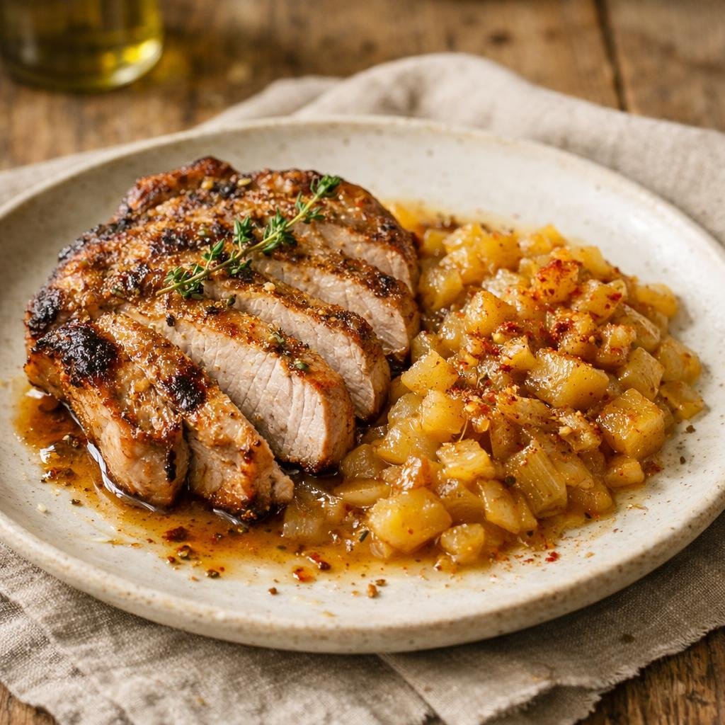 Côte de porc fumado