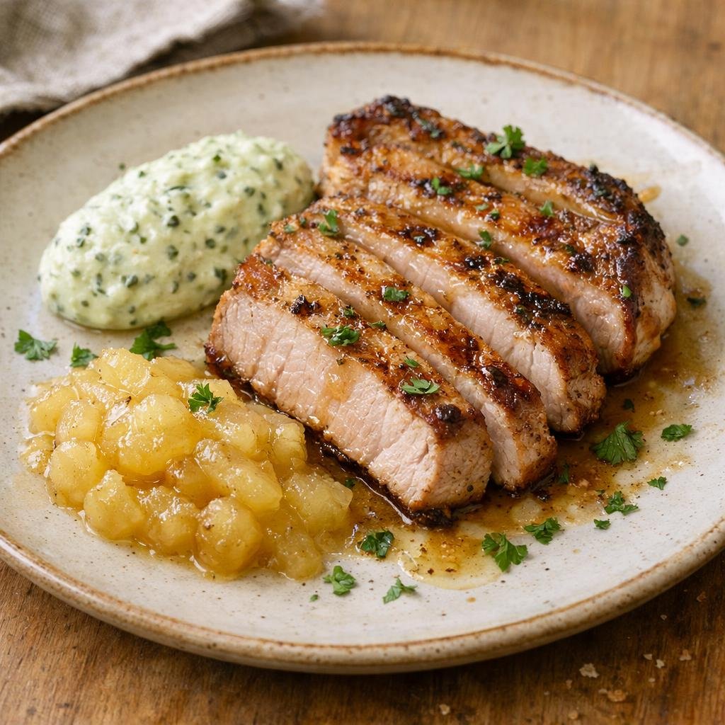 Côte de porc grillée