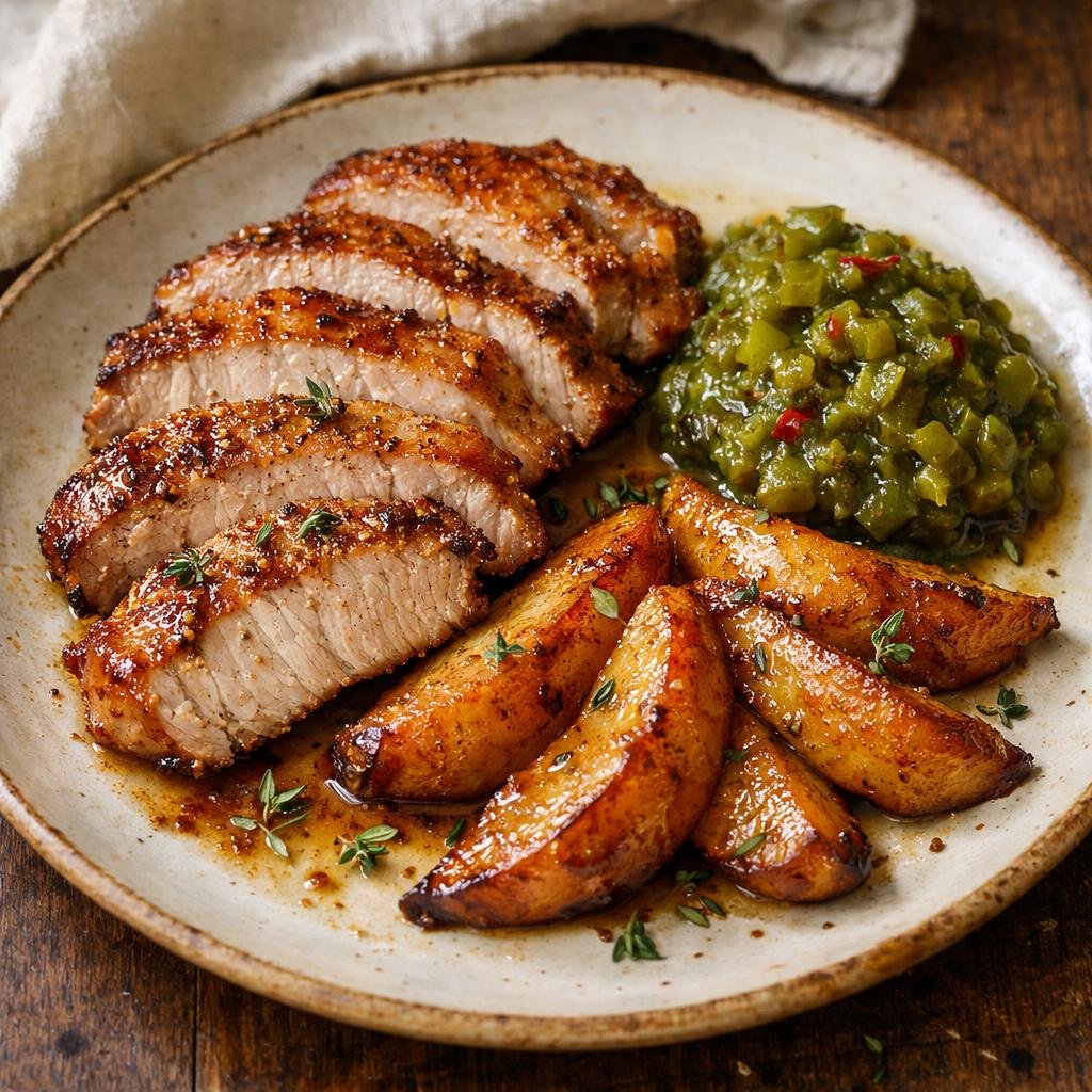 côte de porc poêlée