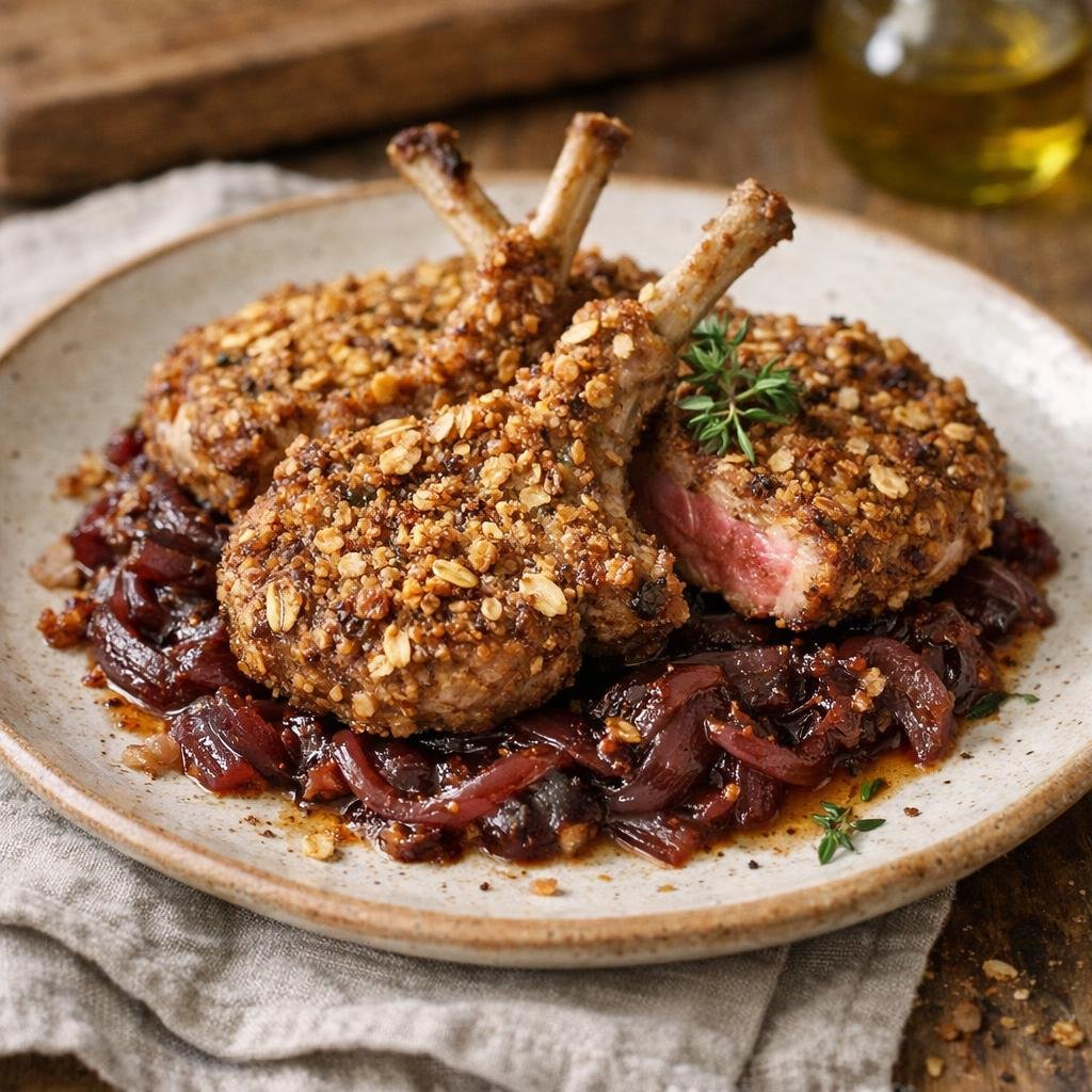 côtelettes agneau granola