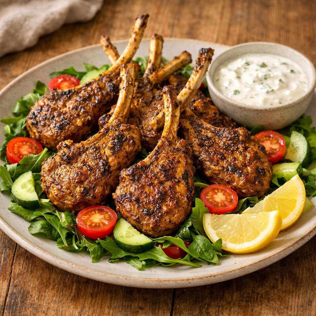 Côtelettes d'agneau au curry fumé