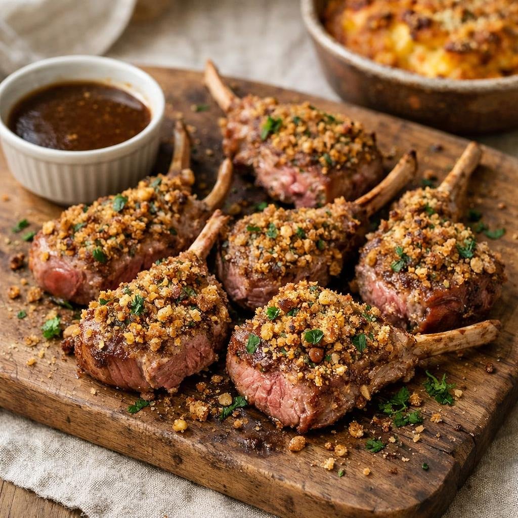 Côtelettes d'agneau en croûte