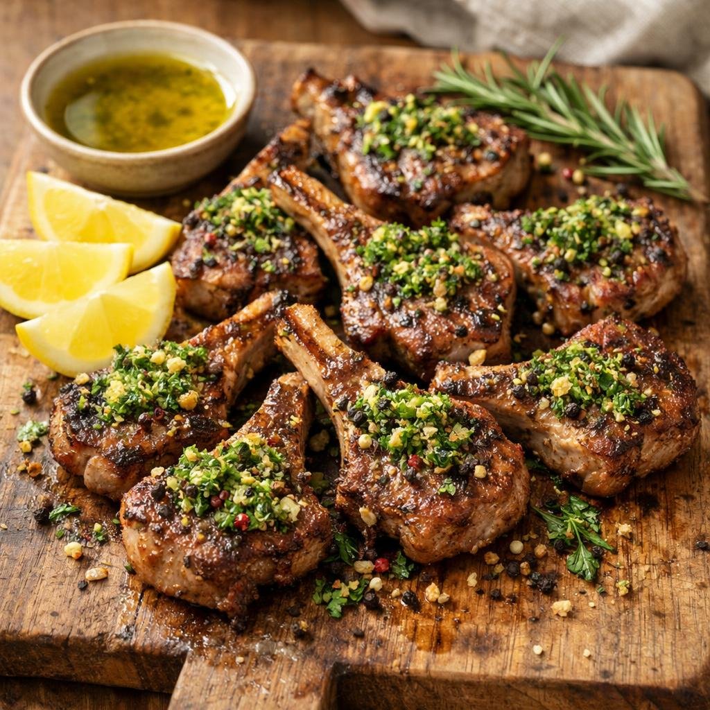 Côtelettes d'agneau grillées