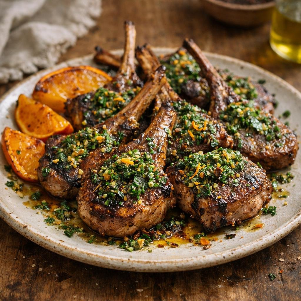 Côtelettes d'agneau à l'orange