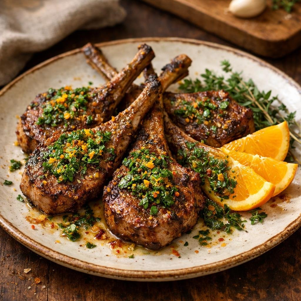 Côtelettes d'agneau marinées