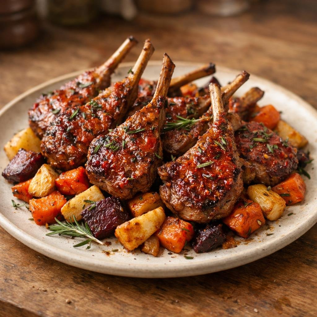 côtelettes d'agneau marinées