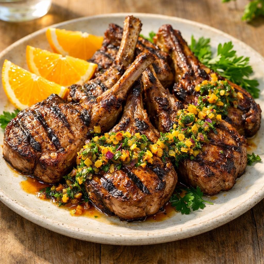 côtelettes d'agneau marinées