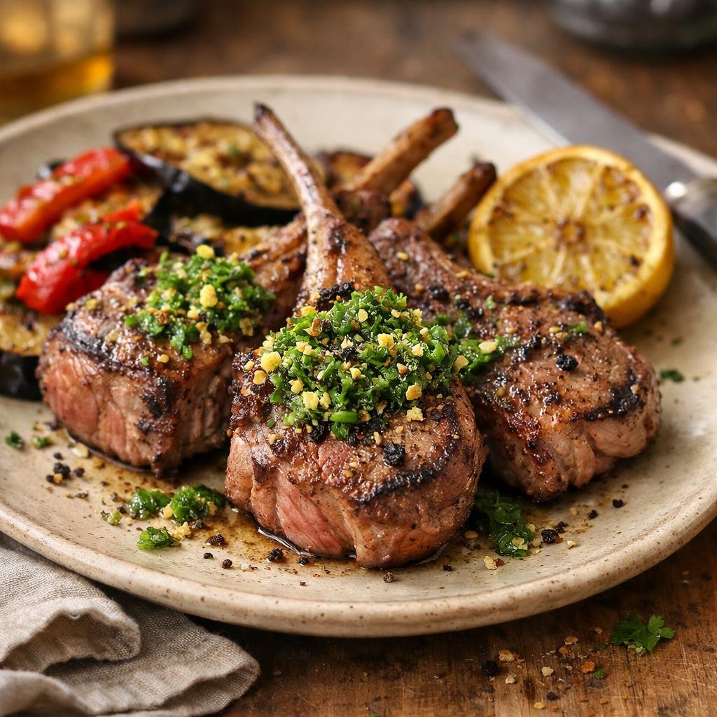 côtelettes d'agneau poivre fumé