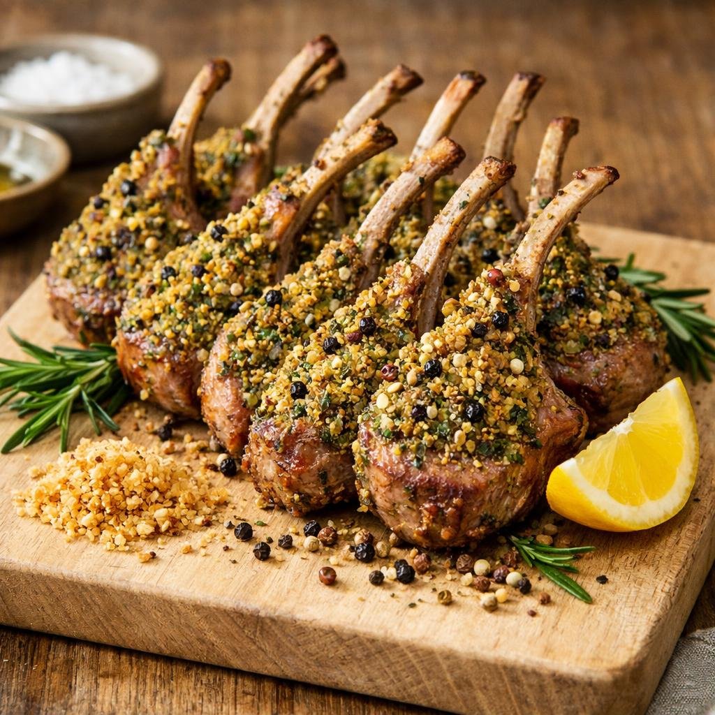Cotelettes d'agneau poivrées