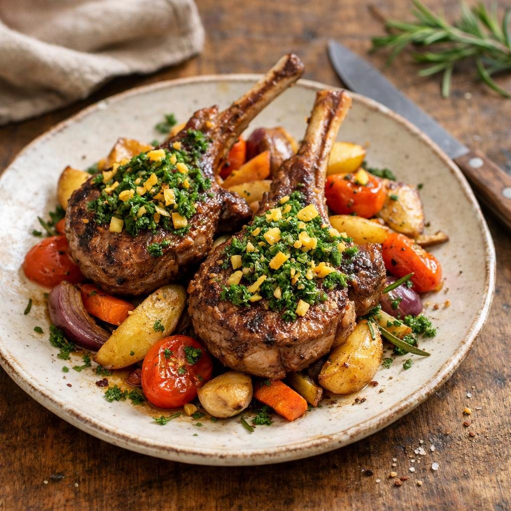 Côtelettes d'agneau rôties