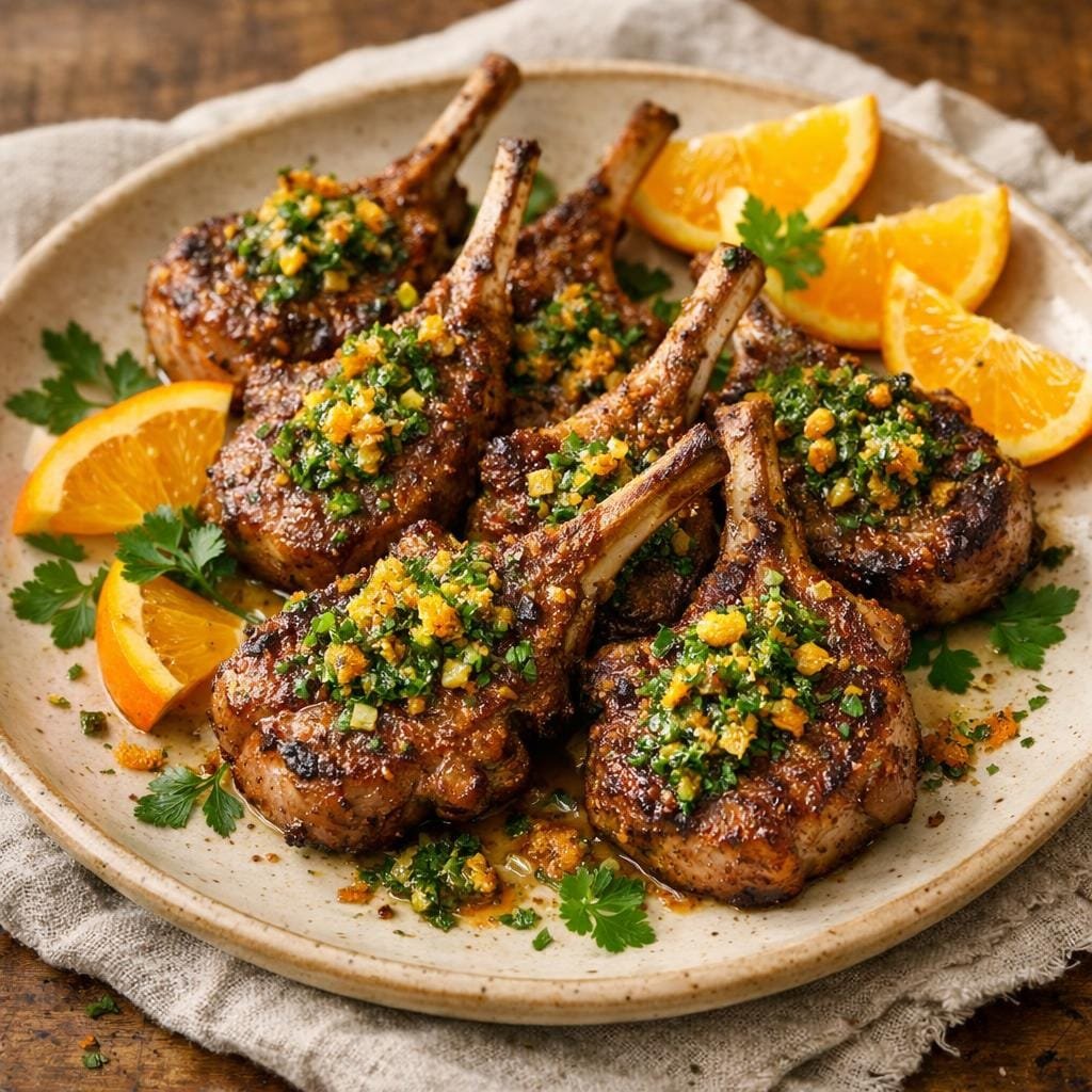 Côtelettes d'agneau rôties
