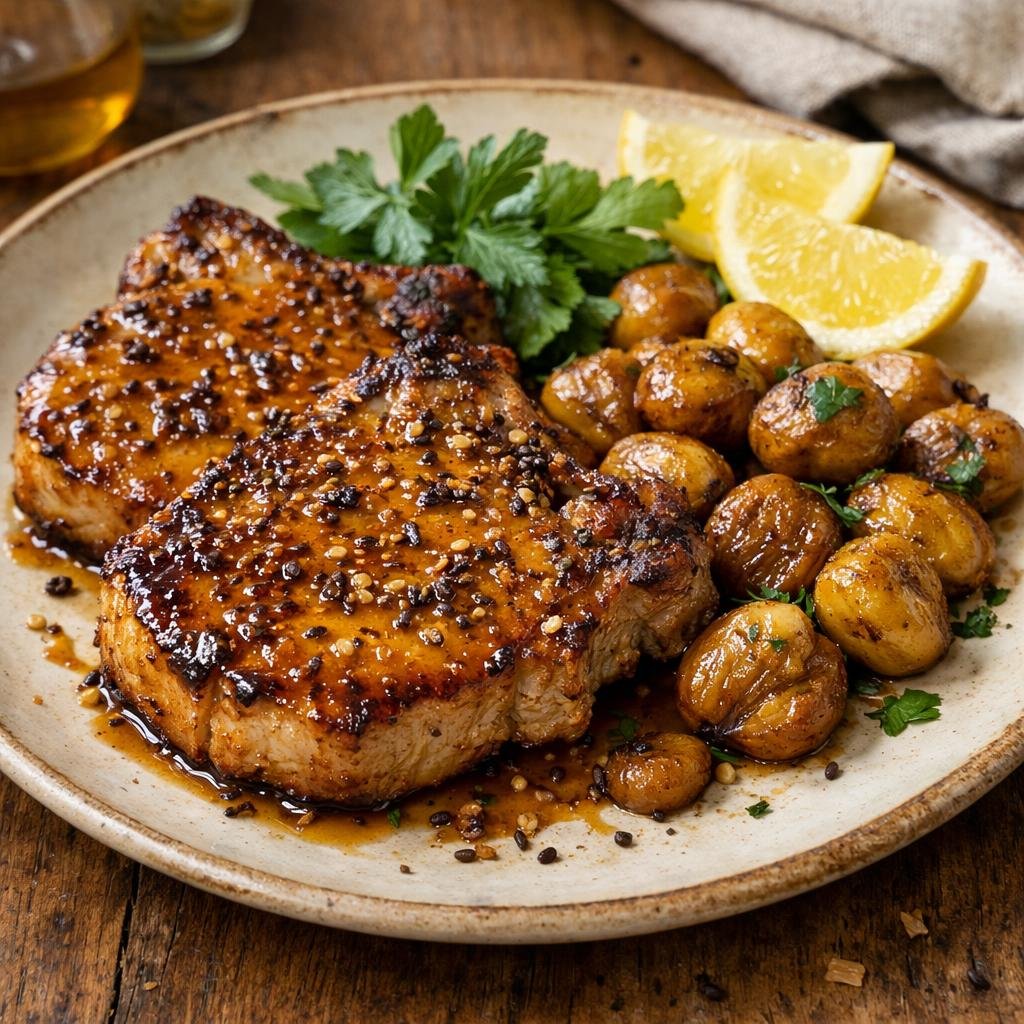 Côtelettes de porc grillées
